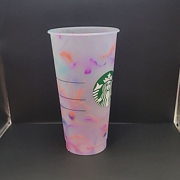 NWOT! Starbucks Summer 2021 Color Changing Confetti Swirl Reusable Cold Cup X 2 - Picture 3 of 5